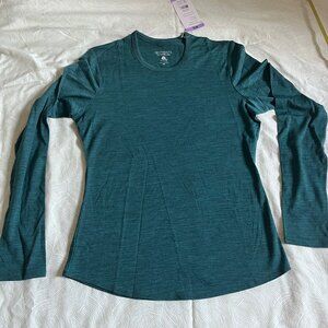 NWT Segments teal long-sleeve wool shirt - women's XS